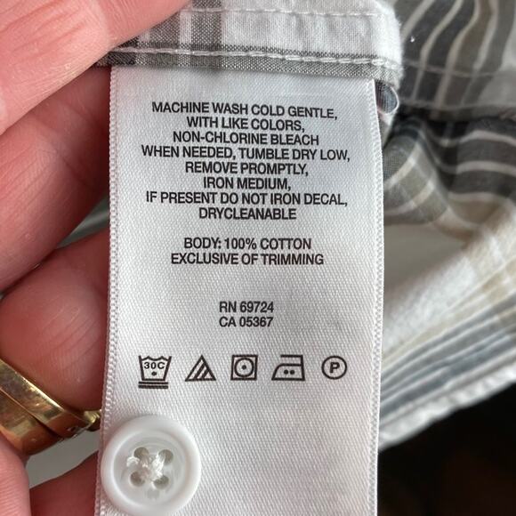 Columbia Plaid Button Up Shirt Tan Black White XL - Picture 5 of 5